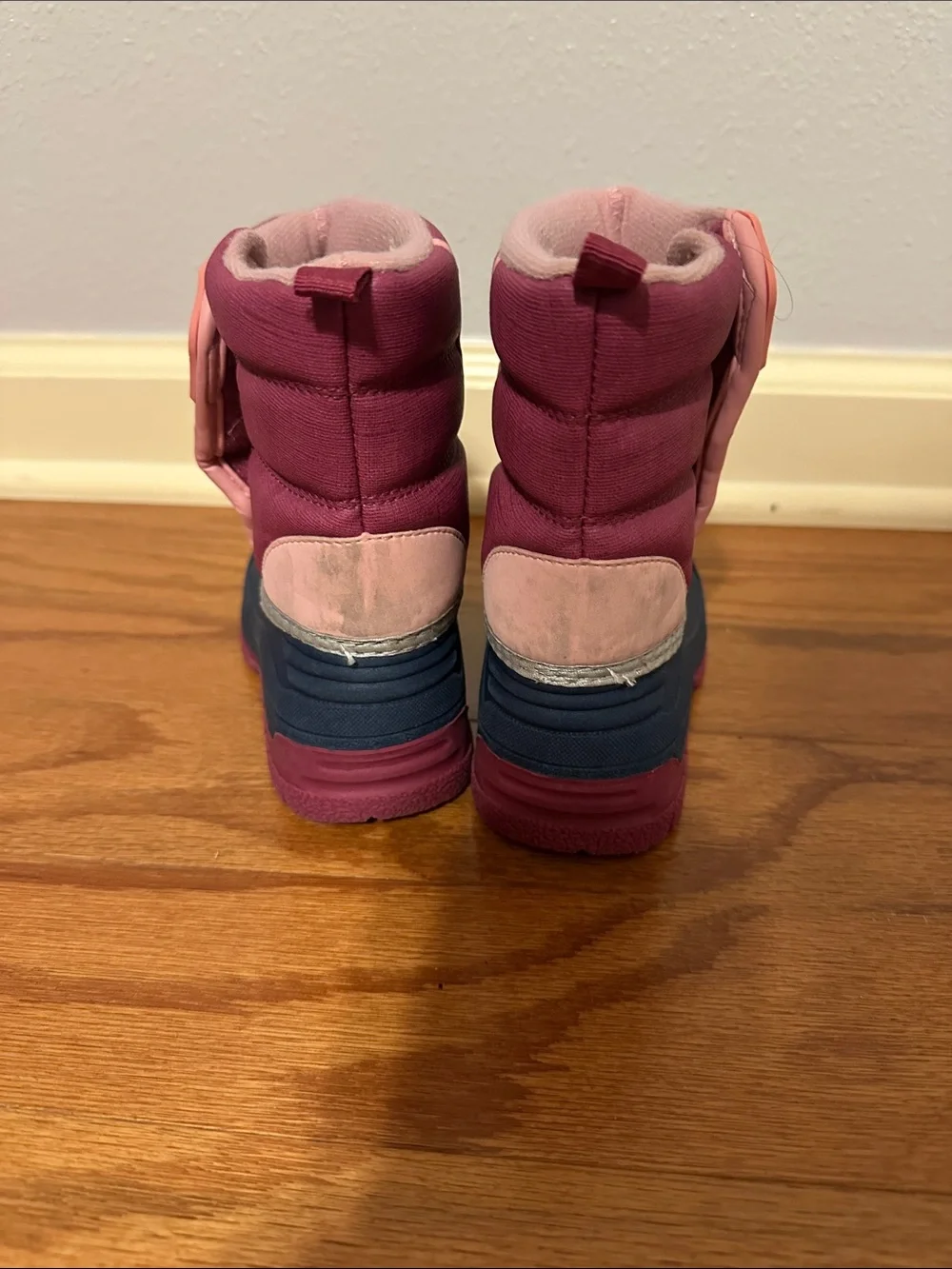 OshKosh B'gosh Pink and Navy Kids Snow Boots